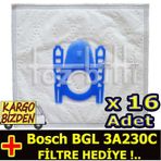 Bosch BGL 3A230C Toz 16 Adet Süpürge Torbası