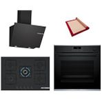 Bosch Black Deluxe 3 Lü Ankastre Set 610 (hrg232eb3 - Pnq7b6p31o - Dwk66pj60t) - Buharlı - 3d Fry - 75cm Wok Bek Siyah