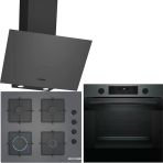 Bosch Black Inox / Antrasit Gri / Gri Ankastre Set HUA736EG0T-POP6C9P31O-DWK64PJ70T