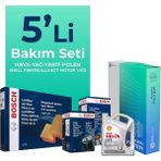 Bosch BMW 5.20 Dizel Shell Motor Yağlı 2011-2016 5'li Filtre Bakım Seti