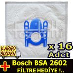 Bosch BSA 2602 Toz 16 Adet Süpürge Torbası