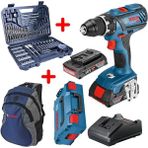 Bosch Çift Akülü Vidalama Seti + L-Boxx ve 103 Parça Uç Seti - Seçenek 1