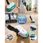 Bosch Çift Batarya Prohygienic Dikey Süpürge - Islak & Kuru Temizlik, Güçlü Emiş, Hafif Tasarım ve Uzun Pil Ömrü ile Üstün Performans - Beyaz