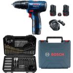 Bosch Darbeli Matkap Şarjlı Maktap Çok Amaçlı Yüksek Kaliteli El Aleti Çift Akülü 103 Parça Set Hediye