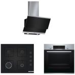 Bosch DWK065G60T - POP6C6P30O - HBF534ES0T Inox 3'lü Ankastre Set