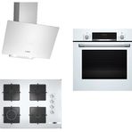 Bosch DWK64PJ20T - HBF534EW3T - POP7C2O12O Beyaz 3'lü Ankastre Set