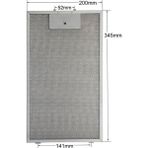 Bosch DWK65AD60R/04 Davlumbaz Aspiratör Için Alüminyum Yağ Kaset Tel Filtre 200X345