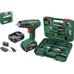 Bosch Easydrill 18V-40 2.0Ah Çift Akülü Matkap + Bosch Advanced El Aleti Seti (52 Parça)