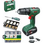 BOSCH Easyımpact 18V-40 Akülü Vidalama 2 AH (TEK) Batarya, 173 Parça Uç Aksesuar Seti ve Tornavida