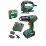 BOSCH Easyımpact 18V-40 Akülü Vidalama (TEK) Batarya 2 AH ve PST 650 Dekupaj Testere İkili Set