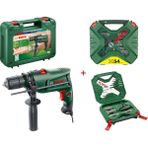 Bosch Easyımpact 600 Darbeli Matkap 600 Watt Anahtarsız Mandren 54 Parça Matkap Ucu Seti