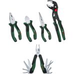 Bosch El Aleti Seti (Boru Anahtarı 250-YAN Keski 160-PENSE 180-KARGABURUN 180) 4 Parça Çok Amaçlı Alet Pense - Çakı (16 Özellik)