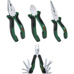 Bosch El Aleti Seti (Yan Keski 160-PENSE 180-KARGABURUN 180) 3 Parça + Çok Amaçlı Alet Pense Çakı (16 Özellik)