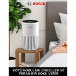 Bosch Evcil Hayvan Tüyü Toz ve Virüs Giderici Aktif Karbon ve Hepa Filtreli Yüksek Performanslı Alerjen Karşıtı Hava Temizleyici - Beyaz
