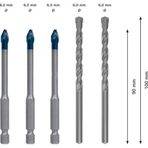 Bosch Expert HEX-9 6 mm 5 Parça Hard Ceramic Delme Ucu Karışık Seti
