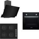 Bosch & Ferre Gold Lux Apiralla 208 HBF010BA1T - D063 - CS205 3'lü Siyah Ankastre Set