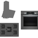 Bosch & Ferre Large Gray HBF534EH3T - SS038 - D088 Gri 3'lü Ankastre Set