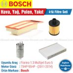 Bosch Fiat Fiorino 1.3 Multijet E5 2011 2014 Filtre Bakım Seti