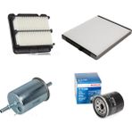 Bosch Filtre Bakım Seti Chevrolet Aveo T250 T255 2008-2010 1.2 Benzinli Hava + Yağ F.+ Yakıt Filtre + Polen Sardes