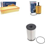 Bosch Filtre Bakım Seti Skoda Superb 2.0 TDI Dizel 2010-2015 BKD BMP CBBB Motor Hava + Yağ f. + Yakıt Filtre Bosch