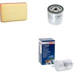 Bosch Filtre Bakım Seti Volkswagen Golf 4 1.6 Benzin AZD BCB Motor 105 Beygir 1998-2003 Hava + Yağ f. + Yakıt Filtre Bosch