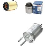 Bosch Filtre Bakım Seti Volkswagen Jetta 1.4 TSI 2009-2010 122 Beygir CAXA Motor Hava + Yağ f. + Yakıt Filtre Bosch