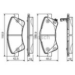 Bosch Fren Balatası Ön 151Mm Avensis T27 1.6 09
