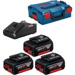 Bosch Gba 18V 5,0AH(3X) Başlangıç Seti L-Boxx ile 3 x 5,0Ah Pil ve GAL 18-40 CV Şarj Cihazı