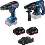 Bosch Gbh 180-LI Kırıcı Delici + Gsb 18V-50 Darbeli Vidalama+2 x 5 Ah Akü+1 x Dolum Cihazı