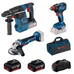 Bosch Gbh 18V-26 Kirici Delici + Gdx 18V-200 Darbeli Somun Sikma + Gws 18V-10 Avuc Taslama Uclu Set