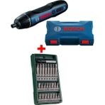 Bosch Go 2 Akülü Vidalama Şarjlı Tornavida + 25 Parça Vidalama Ucu Seti
