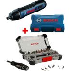 Bosch Go 2 Akülü Vidalama Şarjlı Tornavida + 42 Parça Hassas Vidalama Ucu Seti