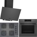 Bosch Gri 3 Lü Ankastre Set 405 ( HJG852YN0T - POP7C9P30O - DWK64PJ70T ) 67CM Ocak - 3D Fry Hava ile Kızartma -