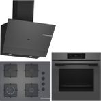 Bosch Gri 3 Lü Ankastre Set 477 ( HJG852YN0T - POP7C9P30O - DWK67PJ70T ) 67CM Ocak - 3D Fry Hava ile Kızartma -