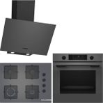 Bosch Gri 3 Lü Ankastre Set 572 ( HUA736EN0T - POP7C9P31O - DWK64PJ70T ) 67CM Ocak - Buhar Destekli -