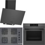 Bosch Gri 3 Lü Ankastre Set 575 ( HJG852YN0T - POP7C9P31O - DWK64PJ70T ) 67CM Ocak - 3D Fry Hava ile Kızartma -