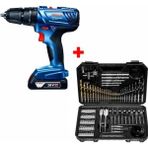 Bosch Gsb 180-LI 18 v 2AH Darbeli Tek Akülü Vidalama 103 Parça Şarjlı Matkap