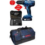 Bosch GSB 180 Li Şarjlı Darbeli Vidalama Matkap + 103 Parça Uç ve Çanta