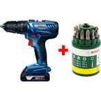 Bosch Gsb 180-LI18W 2AH Darbeli Matkap + 10 Parça Vidalama Ucu Seti