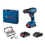 Bosch GSB 185-LI 2x2.0 Ah Çift Akülü Darbeli Matkap+32 Parça Bits Uç Seti