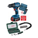 Bosch Gsb 185'lı Tek Akülü Kömürsüz Darbeli Matkap Vidalama Şarjlı Matkap ve 103 Parça Matkap Ucu Vidalama Ucu Aksesuar Seti
