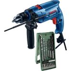 Bosch Gsb 550 Darbeli Matkap 500 Watt + 15 Parça Matkap Ucu ve Vidalama Ucu Seti - Altın
