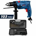 Bosch GSB 600 Darbeli Matkap + 103 Parça Delme ve Vidalama Aksesuar Seti