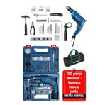 Bosch Gsb 600 Darbeli Matkap Mavi Profesyonel 600 Watt Delici Hilti Matkap 100 Parça Hediye