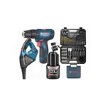 Bosch Gsr 120 Li 3 Ah TEK Akülü Vidalama + Gas 12 Şarjlı Araç SÜPÜRGESİ + V-Line 103 Parça Uç Seti