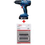 Bosch Gsr 180-LI Akülü Vidalama Şarjlı Matkap + Bosch Impact Contol 8' Li Ph2 Ctrl 8'li 50MM Vidalama Ucu Seti