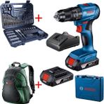 Bosch Güçlü 18V Çift Akülü Darbeli Matkap Seti + Sırt Çantası - Seçenek 1