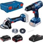Bosch GWS 180-LI+GSB 180-LI + 1x 2.0Ah 1x4.0Ah XL-BOXX Taşlama Vidalama SET - 0615990M36