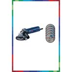 Bosch GWS 9-115 Professional Avuç Taşlama Makinesi + 5 Adet 115x2,5mm Metal Kesme Diski Seti