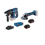 Bosch Gws Akülü Taşlama 115mm + Gbh Akülü Kırıcı Delici